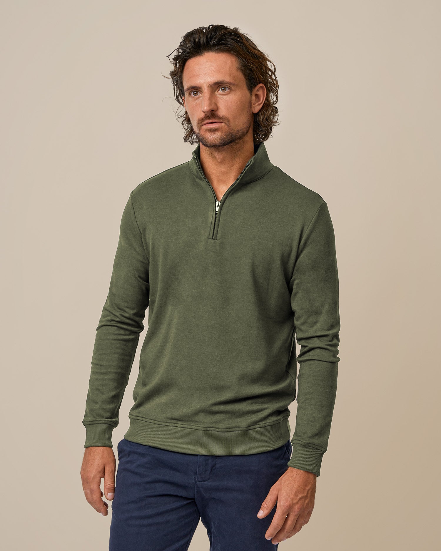 BOXR | Pullover Zipper Olive