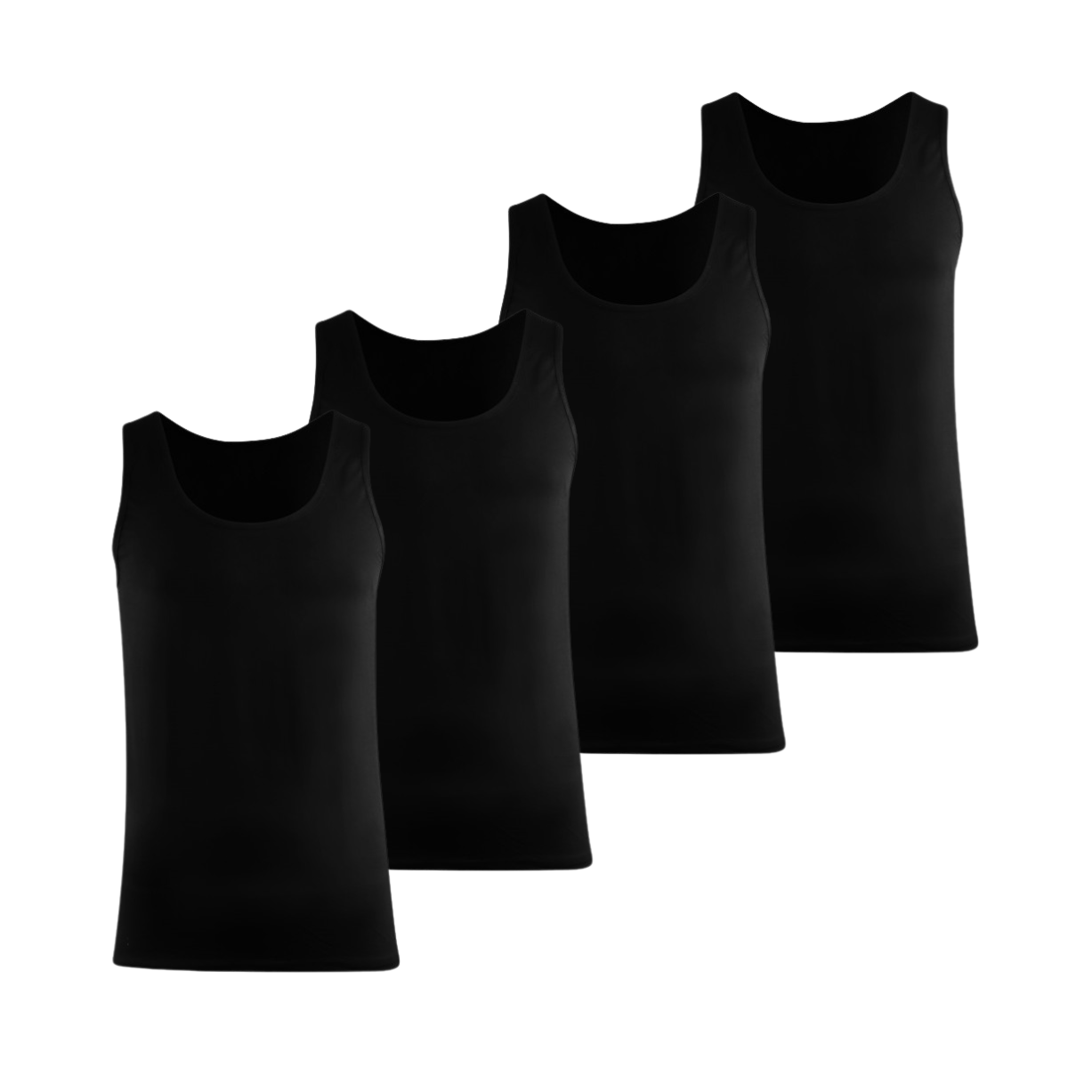 BOXR | Bamboo Tank Tops 4-Pack Black